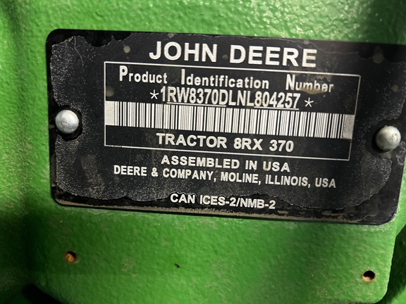2022 John Deere 8RX370