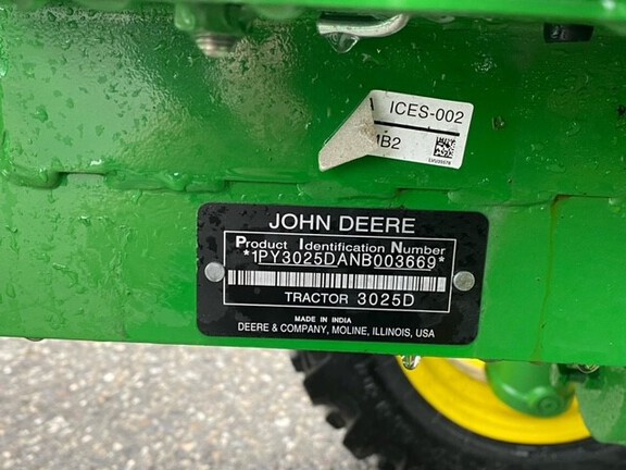 3025D 2022 John Deere