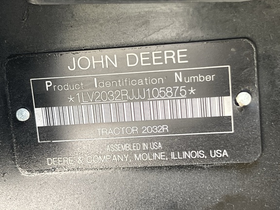 John Deere 2032R 2018