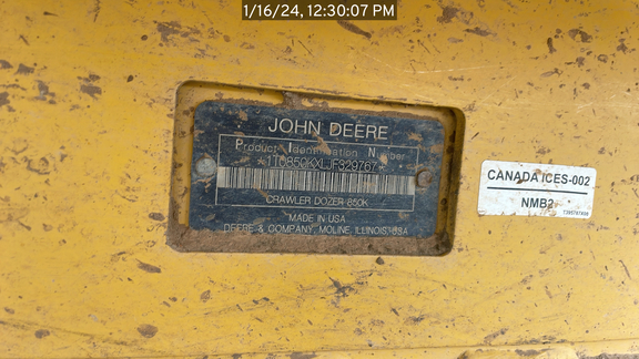 850K 2018 John Deere