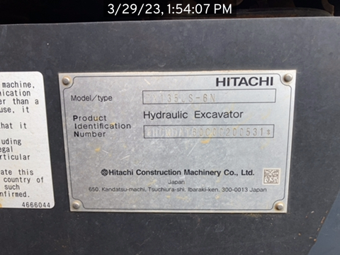 Hitachi ZX1356 2021