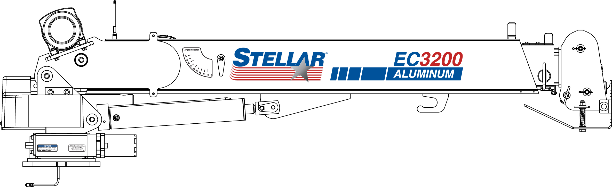 Stellar Industries EC3200 Aluminum Crane